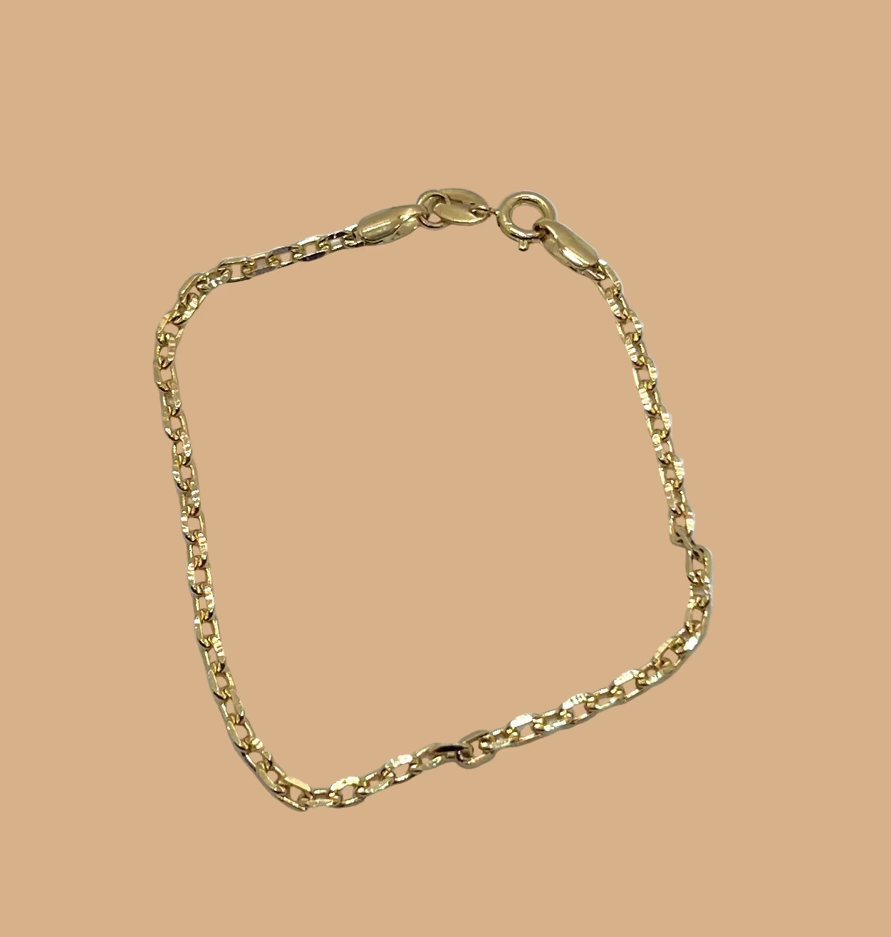 Diamond Cut Anchor Link Bracelet