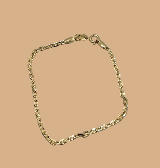 Diamond Cut Anchor Link Bracelet
