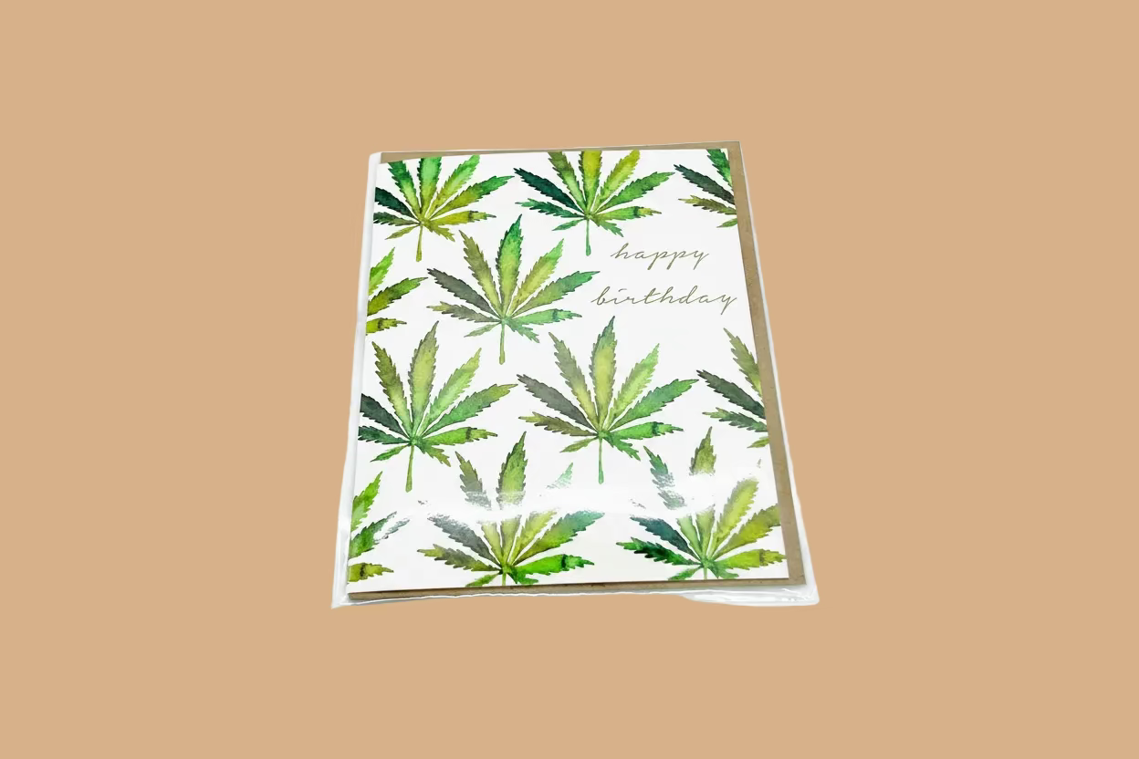 Happy Birthday, Pot Leaf Card