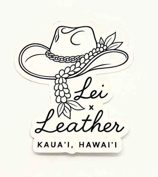 LxL Hat w Lei Sticker