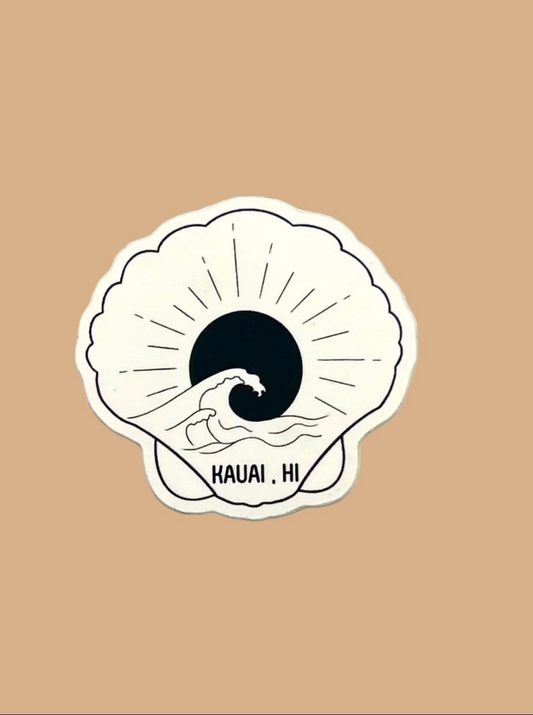 Kauai Shell & Waves Sticker