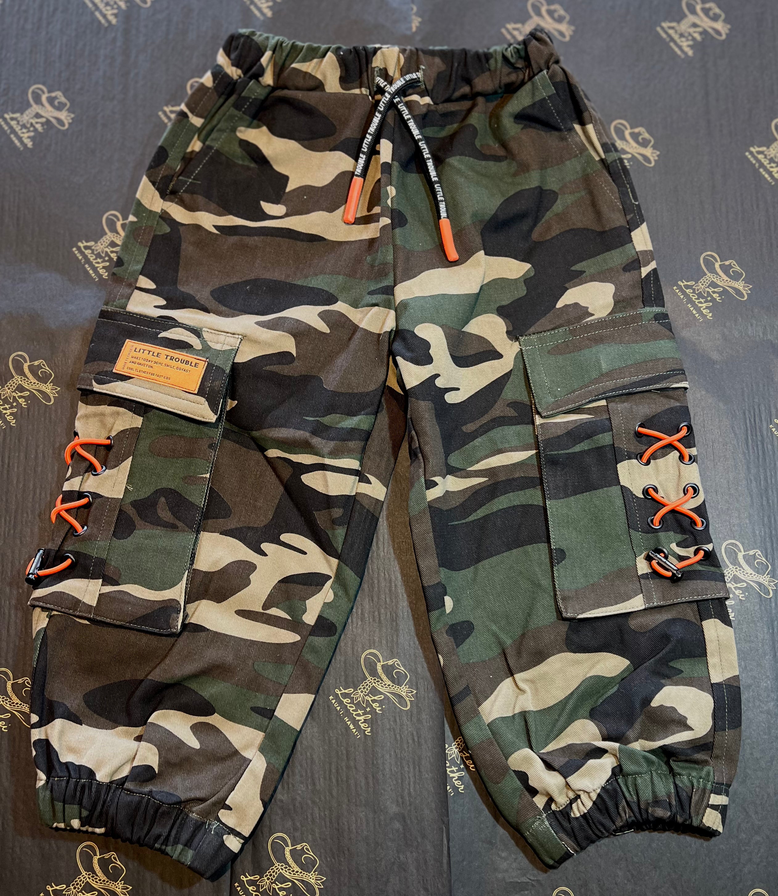 Kids Camo Cargo Pants