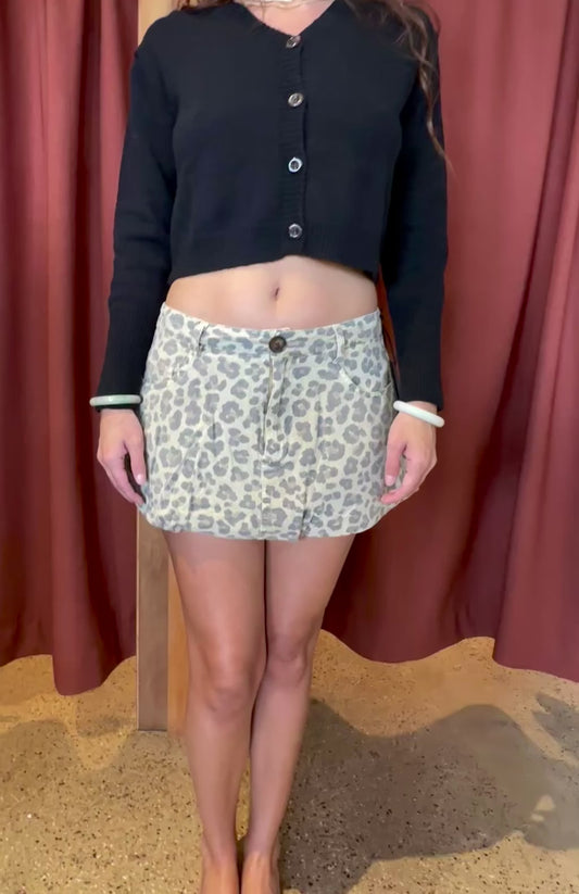 Wild Story Leopard Print Skirt